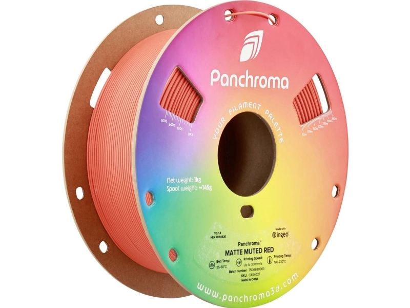 Polymaker Panchroma Pla Matte Muted 1.75Mm 1Kg - Muted Raudona