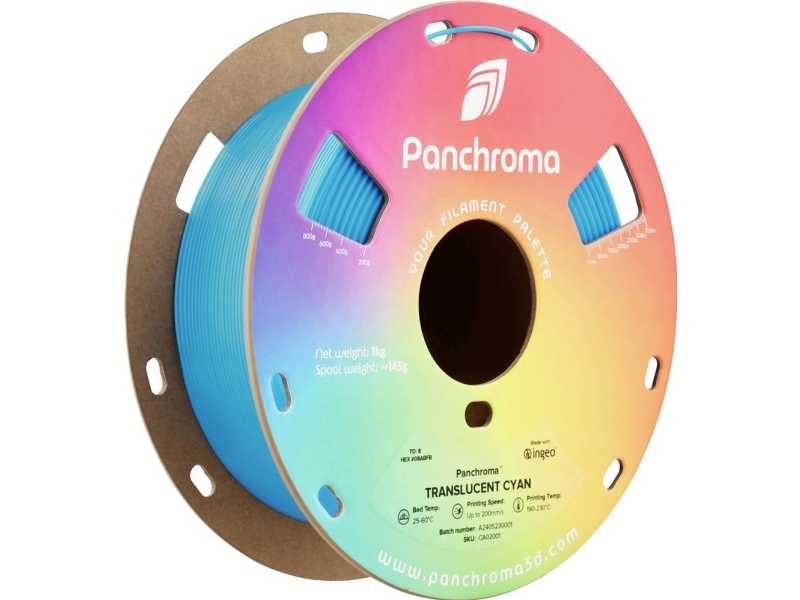 Polymaker Polimaker Panchroma Pla Translucent 1.75Mm 1Kg - Translucent Cyan