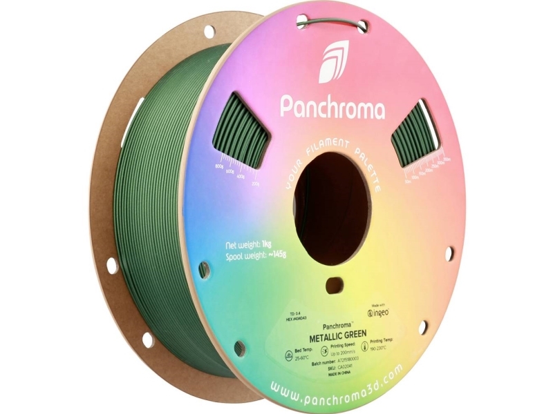Polymaker Panchroma Pla Metallic 1.75Mm 1Kg - Metallic Žalias