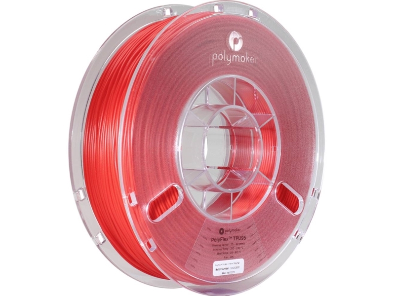 Polymaker Polyflex Tpu-95A - 0.75Kg - 1.75Mm - Raudonas
