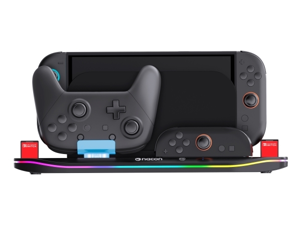 NACON Charging Station XL Switch 2, Dockningsstation, Nintendo Switch 2, Svart, Blå, Grön, Röd, Upphängbar förpackning, 1 styck | Spel - Konsoler tillbehör - Nintendo Switch 2 | GameStuff