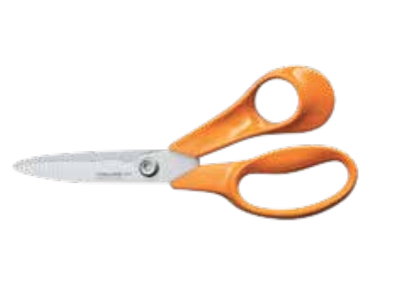 Køkkensaks Fiskars 18 cm Højre-hånd Orange