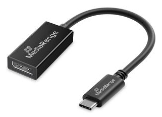 Mediarange Usb Type-C To Displayport Audio And Video Converter, 20Cm, Black, 0.2 M, Usb Type-C, Displayport, Male, Female, Straight