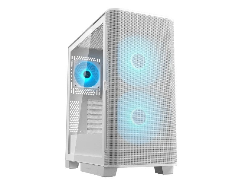 Cougar Gehäuse Midi-Tower, Airface Flo, Argb, Weiß, Midi Tower, Pc, Weiß, Atx, Ceb, Eatx, Micro Atx, Mini-Itx, Gaming, Multi