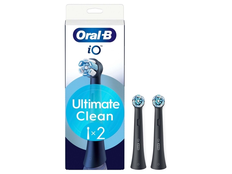Oral-B Io Ultimate Clean Black Replacement Brushes, Black, 2 Pcs.