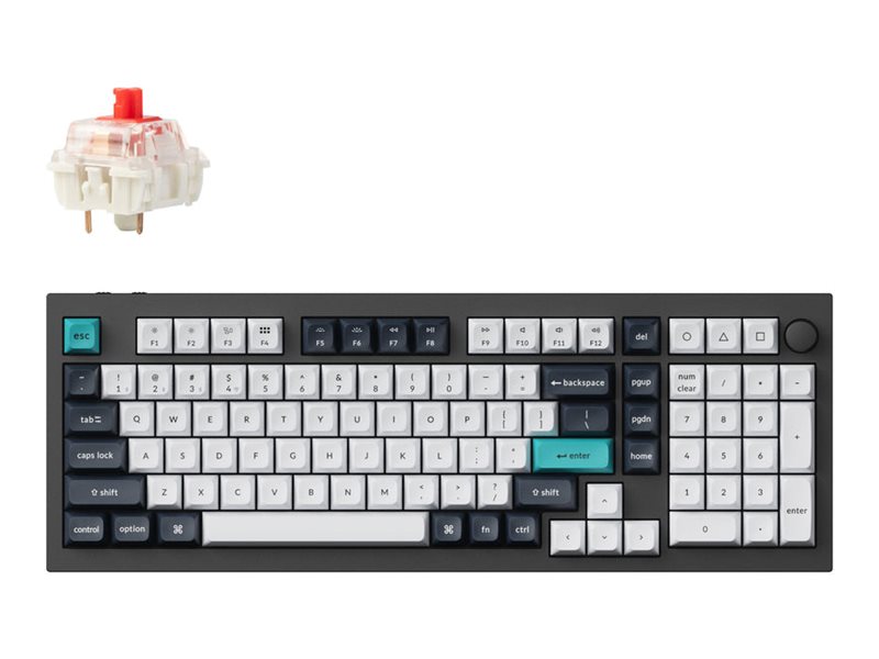 Keychron Q5 Max, Verkabelt & Kabellos, Usb + Rf Wireless + Bluetooth, Magnetic-Mechanical Key Switch, Rgb-Led, Schwarz, Karbon