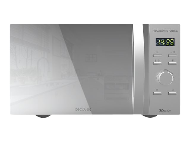 Cecotec 01544, Bänkdiskmaskin, Grillmikrovågsugn, 30 l, 1000 W, Knappar, Rotations-, Silver | Vitvaror - Ugnar - Mikrovågsugnar | GameStuff