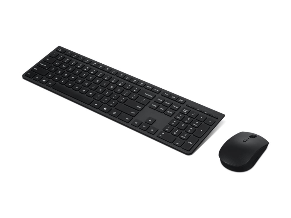 Lenovo Professional - Sæt Med Mus Og Tastatur - Full Size - Trådløs - Bluetooth, 2.4 Ghz - Litauisk - Grå - Brun Kasse