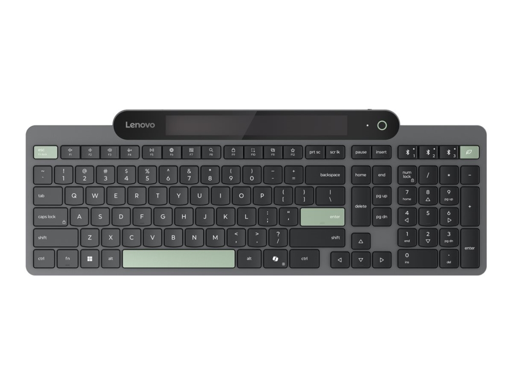 Lenovo 4Y41r69499, Full-Size (100%), Wireless, Bluetooth, Plunger Key Switch, Black, Green