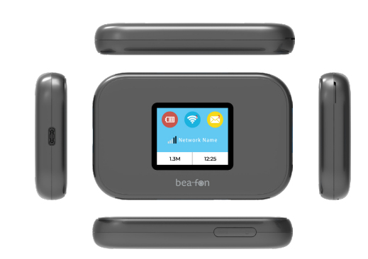 Beafon Mr3_Eu001b, Wi-Fi 4 (802.11N), Enkelt Band (2,4 Ghz), 4G, Sort, Bærbar Router
