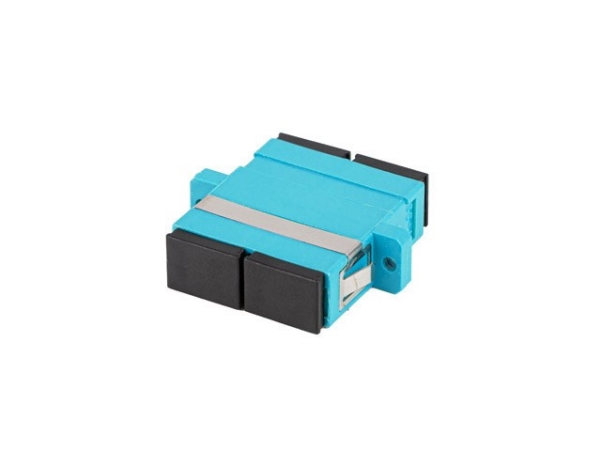 Lanberg - Netværksadapter - Sc/Upc Multi-Mode (Hun) Til Sc/Upc Multi-Mode (Hun) - Fiberoptik - Duplex - 50 / 125 My - Om3 - Turkis, Sort - For P/N: F