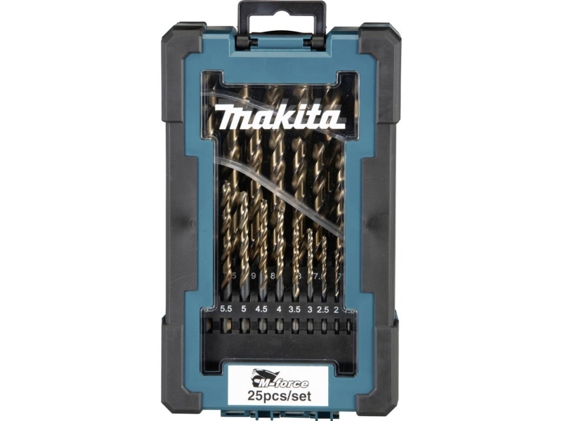 Makita D-67599 Metal-Spiralbor-Sæt 1 Mm, 1.5 Mm, 2 Mm, 2.5 Mm, 3 Mm, 3.5 Mm, 4 Mm, 4.5 Mm, 5 Mm, 5.5 Mm, 6 Mm, 6.5 Mm, 7 Mm, 7.5 Mm, 8 Mm, 8.5 Mm, 9
