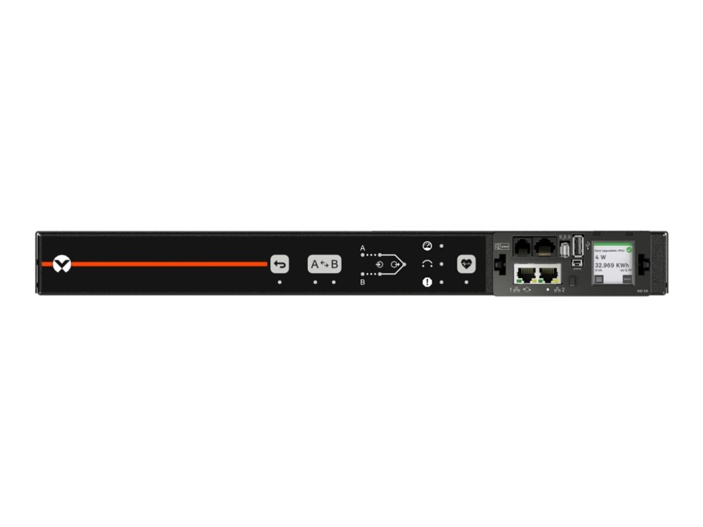 Geist Rack Transfer Switch Monitored Unit Level Au05m1r0-11Ps63-3Ps6ps6b411-D - Strømfordelingsenhed (Rackversion) - Ac 200-240 V - 7.3 Kw - Ethernet