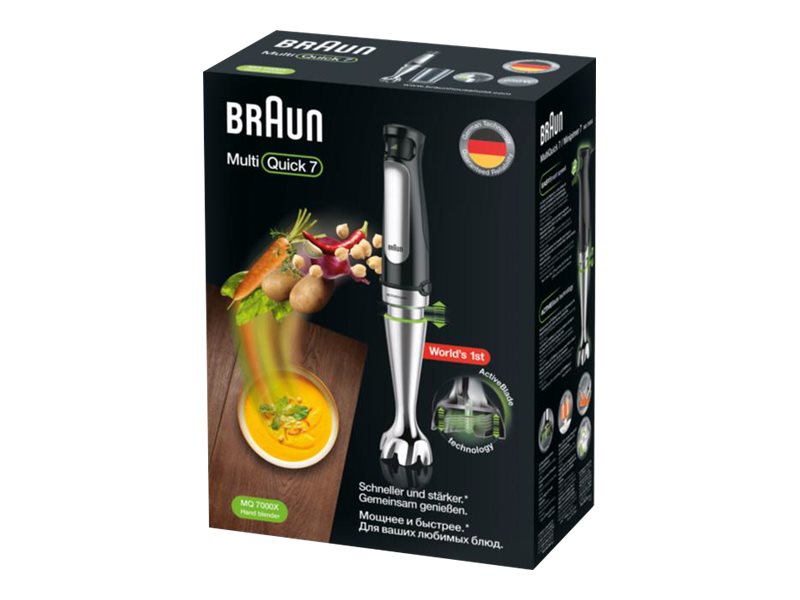 Braun Multiquick 7 MQ 7000X - Håndmikser - 1 kW - merkesvart/rustfritt stål