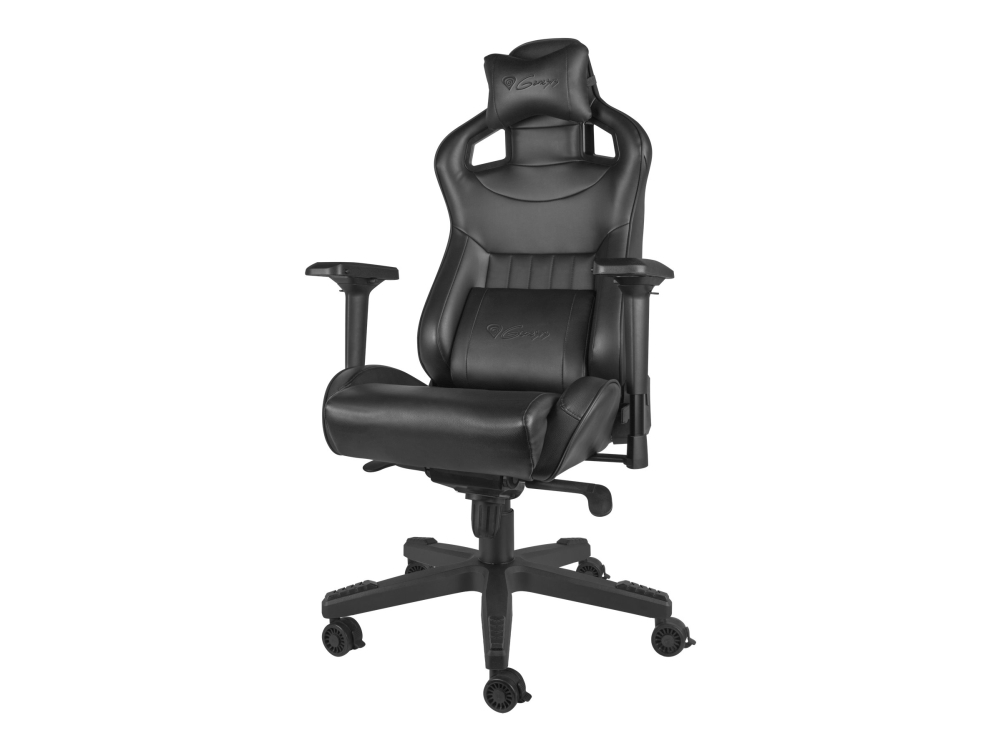 Genesis Nitro 950 - Stol - ergonomisk - lænestol - armstøtter - T-formet - vippe - drejeled - kunstig læder - sort billede