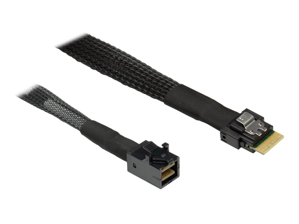 Inter-Tech - Sas Internt Kabel - Sas 24Gbit/S - 4I Slim Sas (Han) Til Mini Sas Hd (Sff-8643) (Han)