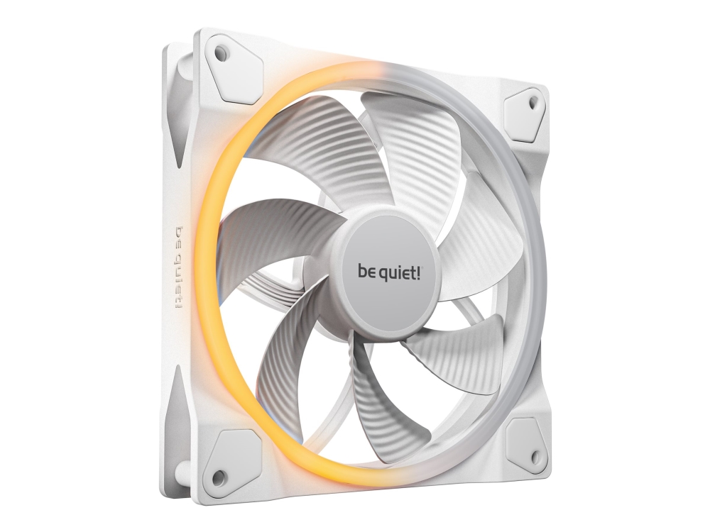 be quiet! Light Wings 140 mm PWM Reverse White, Fan, 14 cm, 1300 RPM, 87,3 m³/h, Vit | Datorkomponenter - Datorchassin & Tilbeör - Chassi fläktar | GameStuff