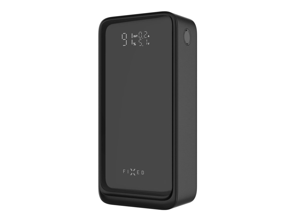 FIXED Zen2 30 Plus - Powerbank - 30000 mAh - 6S - 65 Watt - 3.25 A - PD 3.0 - 3 output-stikforbindelser (USB-C, 2 x USB) - sort