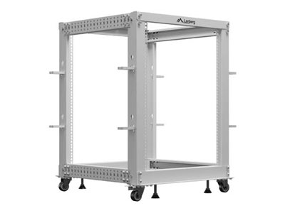 Offenes 19" 15U Rack 600X600-1100 Verstellbar Grau Lanberg