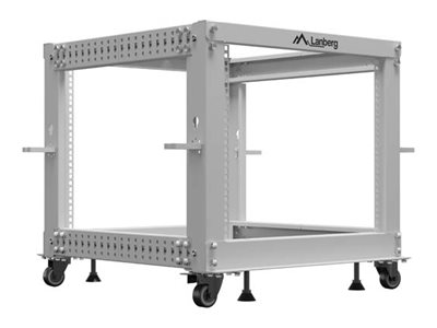 Offenes 19" 9U Rack 600X600-1100 Verstellbar Grau Lanberg