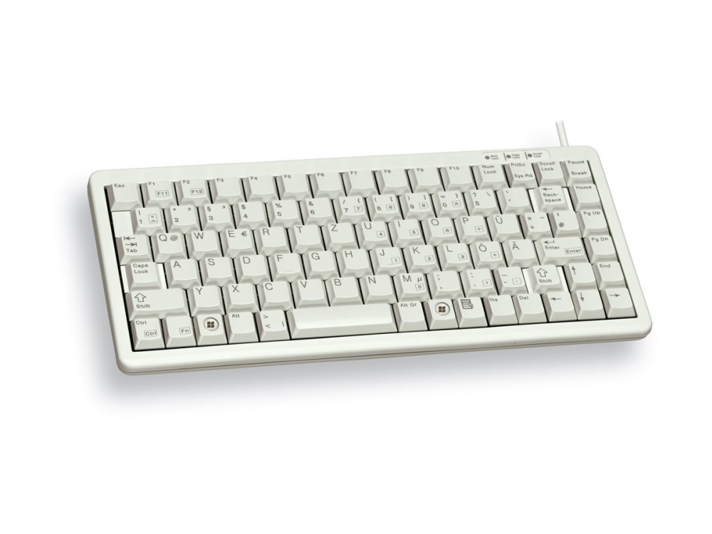 Cherry Compact Keyboard, Combo (Usb + Ps/2), Pl, Kabelgebunden, Usb + Ps/2, Qwerty, Grau