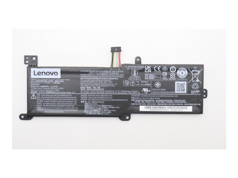 Lenovo - Batteri Til Bærbar Computer - Litiumion - 2 Celler - 4030 Mah - 30 Wh - Fru