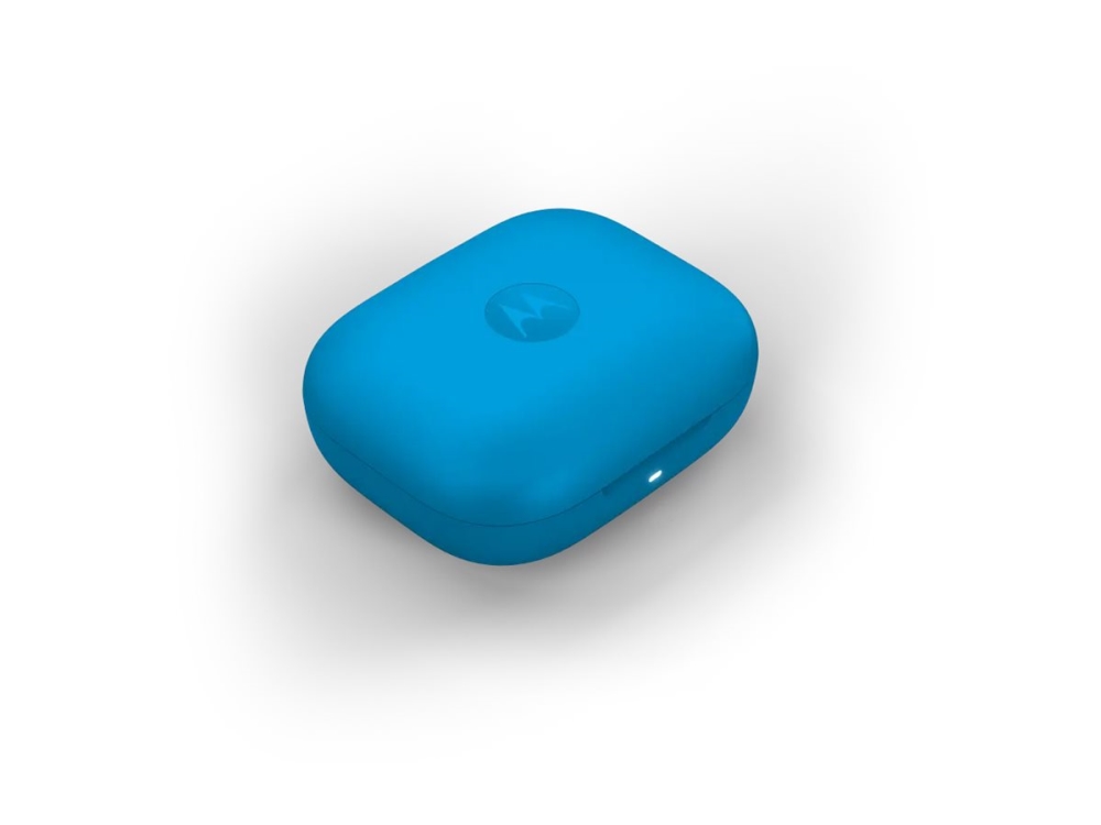 Motorola Moto Buds Bass - Ægte Trådløse Øretelefoner Med Mik. - I Øret - Bluetooth - Aktiv Støjfjerning - Pantone Blå Juvel