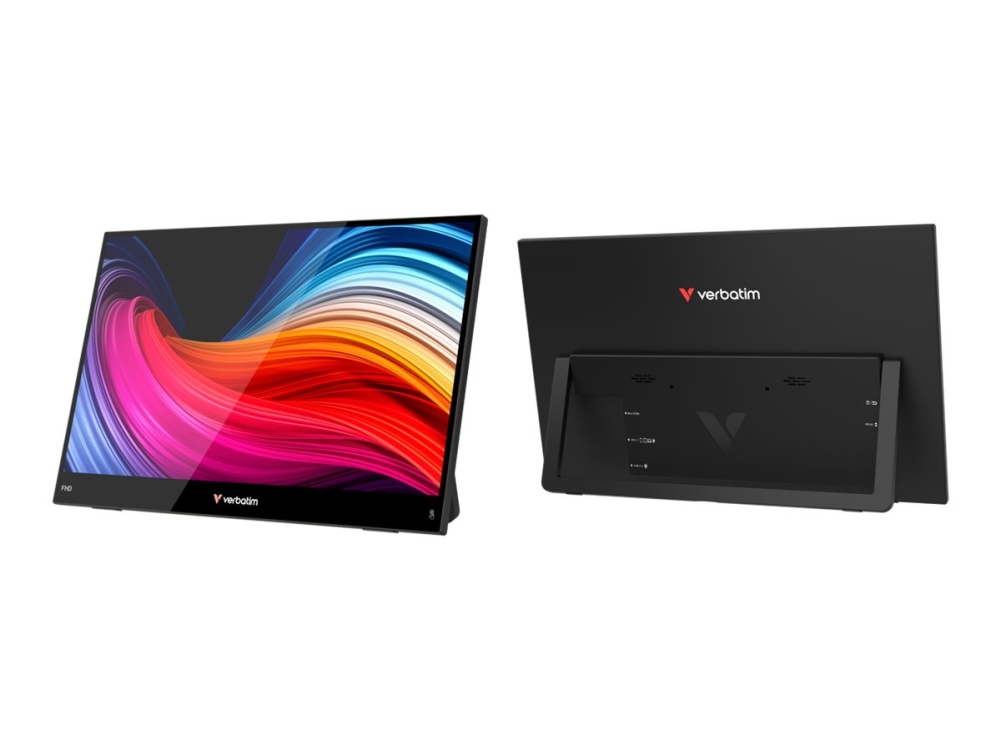 Verbatim - Light Series - LCD-skärm - 15.6 - bärbar - pekskärm - 1920 x 1080 Full HD (1080p) @ 60 Hz - IPS - 250 cd/m² - 1000:1 - 10 ms - HDMI, USB-C - högtalare | Kontorsmaskiner - POS (Point of sale) - Skärm & Display | GameStuff