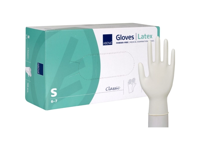 Untersuchungshandschuh, Abena Classic, S, Natur, Latex