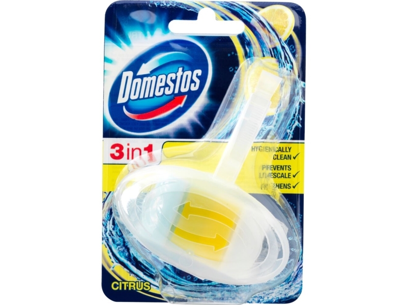 Toiletfrisker, Domestos, 3-I-1, Citrus - (12 Stk.)