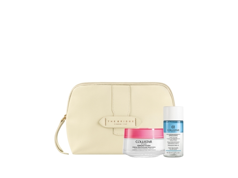 Collistar Set (Idroattiva Moisturizing Cream 50 Ml + Mini Biphase 35 Ml + Cosmetics Bag)