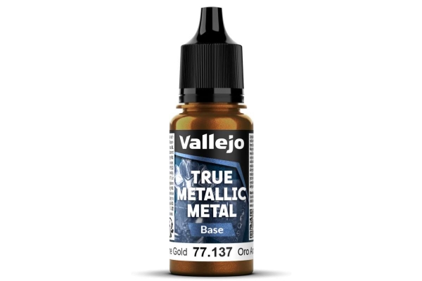 Vallejo 77.137 True Metallic Metal Base - Arcane Gold (18 Ml)