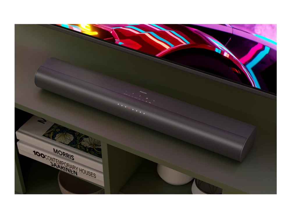 Philips TAB6100 - Soundbar - för tv - 2.1-kanals - trådlös - Bluetooth - 80 Watt (Total) - grå-metallic | Datorkomponenter - Hårddisk & Lagring - Lagringsmedia | GameStuff