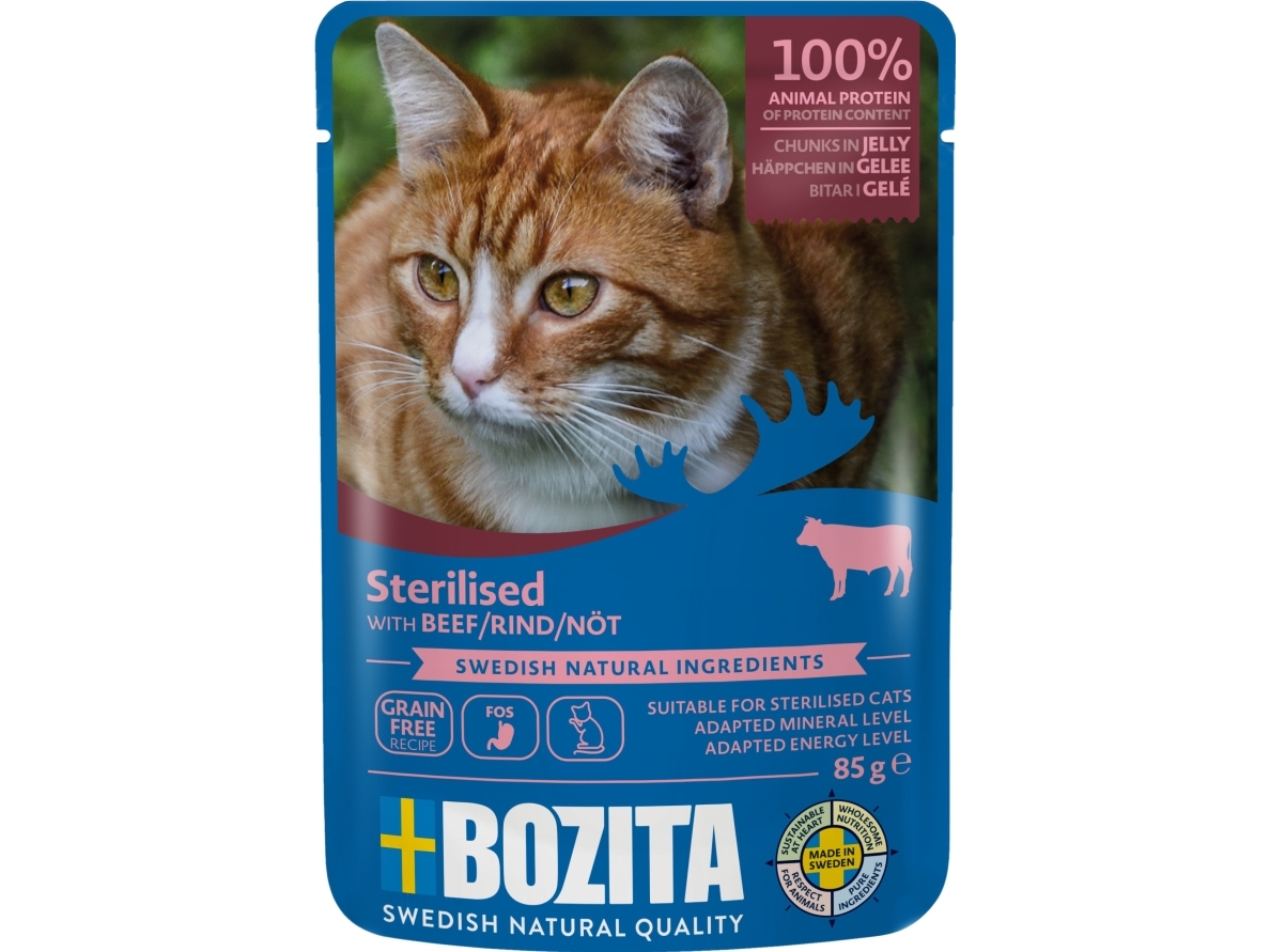 Bozita Sterilised Beef In Jelly Våtfoder För Katt 85g