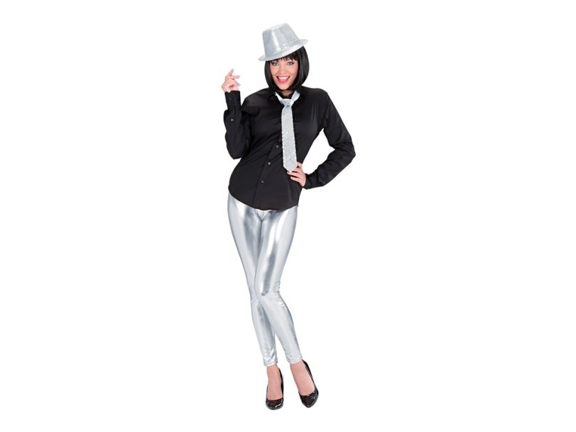 Silberne Leggings