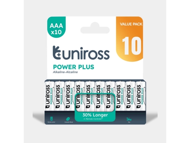 Uniross Power Plus AAA / LR3 Standardbatterier 1100mAh, 10 stk. | Vitvaror - Dammsugare - Tillbehör till dammsugare | GameStuff