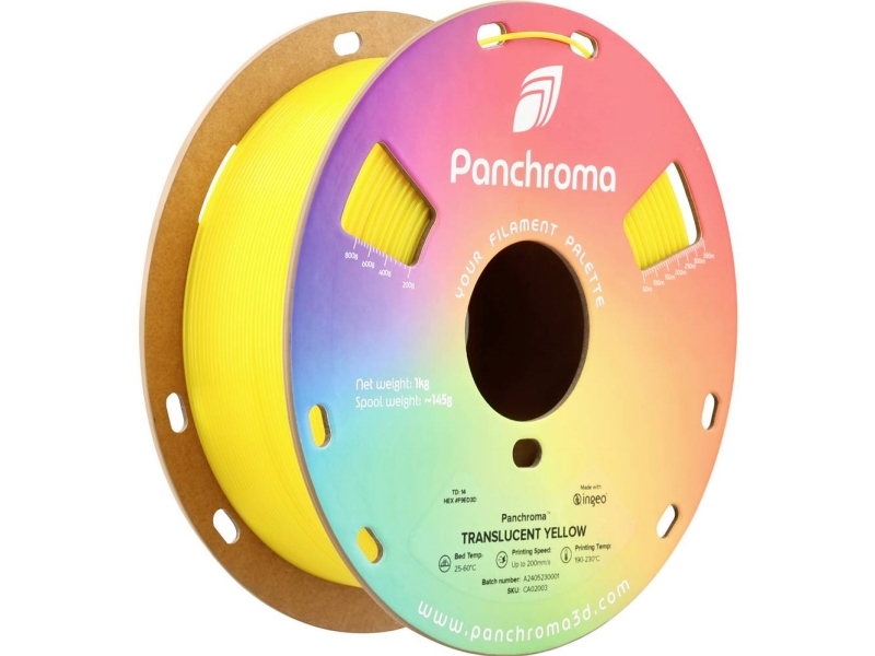 Polymaker Polimaker Panchroma Pla Translucent 1.75Mm 1Kg - Translucent Geltona