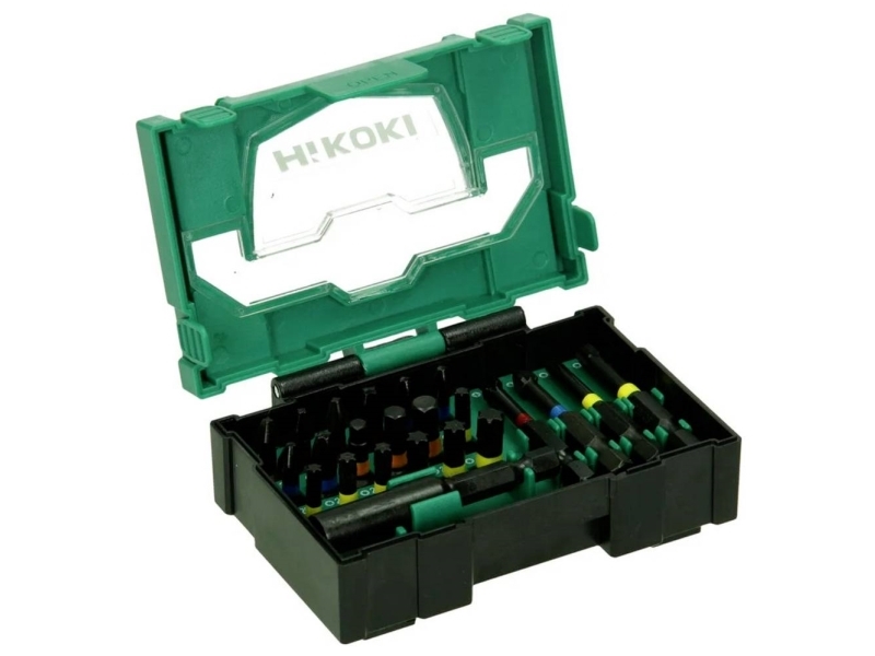 Hikoki 40030021 Bitsæt T-Profil, Kærv, Krydskærv Phillips, Krydskærv Pozidriv, Sekskant Inkl. Bitholder