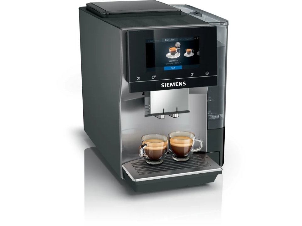 Siemens Eq.700 Tp715r01, Espressomaskine, 2,4 L, Kaffebønner, Indbygget Kværn, 1500 W, Sort, Sølv