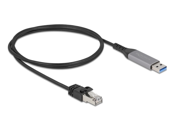 Delock Usb Lan Cable Usb Type-A To Rj45 Gigabit Ethernet 1 M, Usb Type-A, Rj-45, 1 M, Anthracite