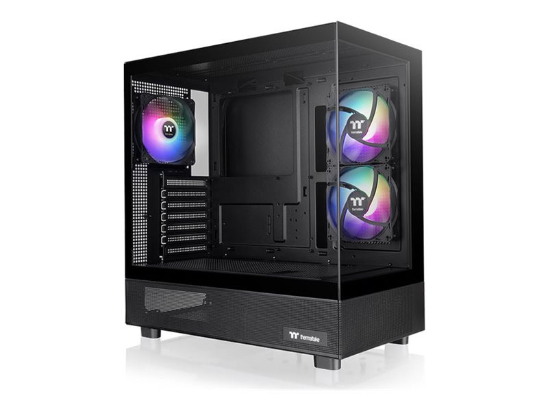 Thermaltake View 270 Plus Tg Argb, Midi Tower, Pc, Schwarz, Atx, Eatx, Micro Atx, Mini-Itx, Spcc, Gehärtetes Glas, Gaming