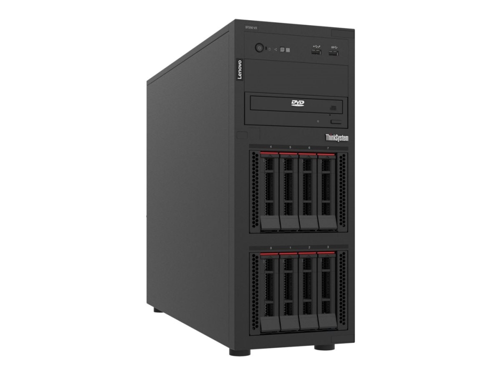 Lenovo ThinkSystem ST250 V3 7DCE - Server - tower 4U - envejs - 1 x Xeon 6353P / op til 5.4 GHz - RAM 16 GB - hot-swap 3.5 bås(e) - ingen HDD - Matrox G200 - Gigabit Ethernet - intet OS - skærm: ingen