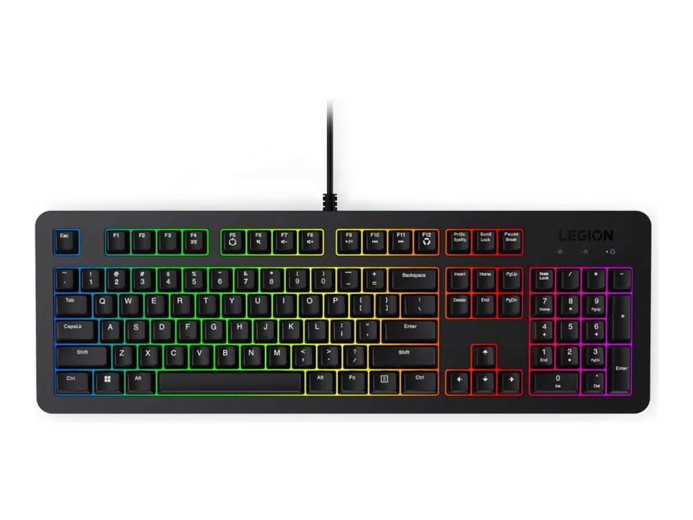 Lenovo Legion K310 Rgb - Tastatur - Gaming - Full Size - Bagbelyst - Usb - Qwerty - Amk. Engelsk - Sort - Detailsalg