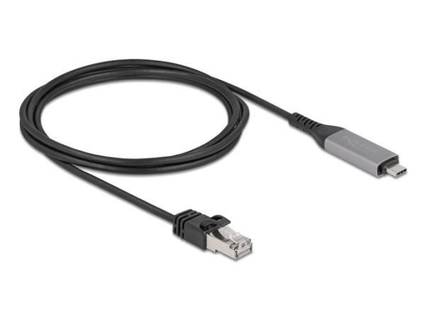 Delock Usb Lan Cable Usb Type-C To Rj45 Gigabit Ethernet 2 M, Usb Type-C, Rj-45, 2 M, Anthracite