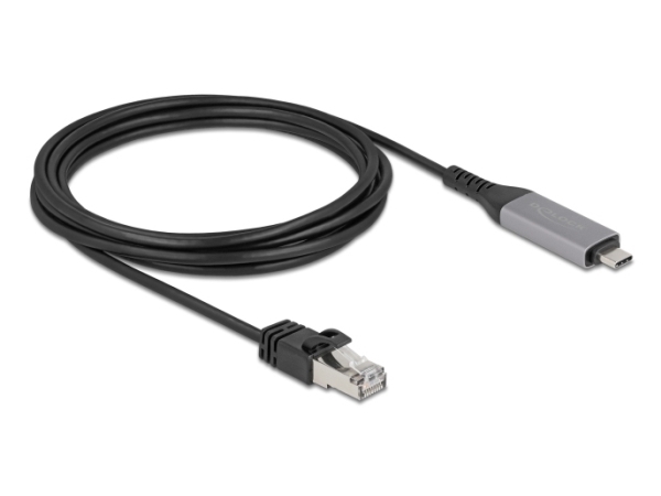 Delock Usb Lan Cable Usb Type-C To Rj45 Gigabit Ethernet 3 M, Usb Type-C, Rj-45, 3 M, Anthracite