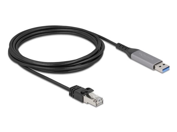Delock Usb Lan Cable Usb Type-A To Rj45 Gigabit Ethernet 3 M, Usb Type-A, Rj-45, 3 M, Anthracite