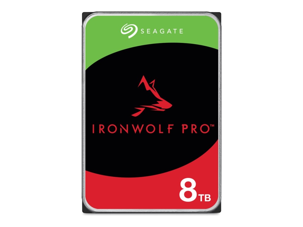 Seagate IronWolf Pro ST8000NT001 - Harddisk - 8 TB - intern - 3.5 - SATA 6Gb/s - 7200 rpm - buffer: 256 MB - med 3 års Seagate Rescue Data Recovery (pakke med 8)