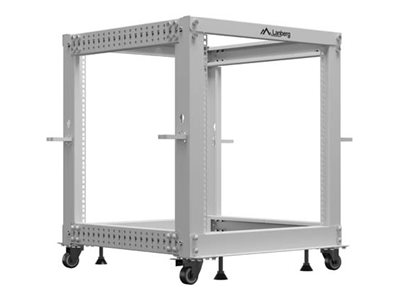 Offenes 19" 12U Rack 600X600-1100 Verstellbar Grau Lanberg