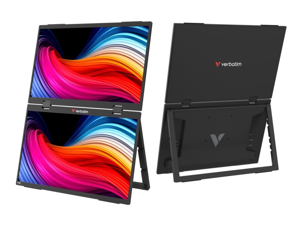 Verbatim Essentials - LCD-skärm - 15.6 - bärbar - 1920 x 1080 Full HD (1080p) @ 60 Hz - IPS - 250 cd/m² - 1000:1 - 10 ms - Mini HDMI, 2xUSB-C - högtalare | Kontorsmaskiner - POS (Point of sale) - Skärm & Display | GameStuff