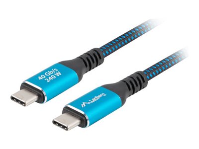 Lanberg - Usb-Kabel - Usb-C (Han) Til Usb-C (Han) - Usb 4.0 (Gen3) - 50 Cm - 8K60 Hz Support, Power Delivery 3.0 Support, Usb Power Delivery (240 W)